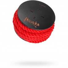 Хлопковая веревка для шибари «Pecado BDSM» на катушке, красная, 06313, цвет красный, 5 м., со скидкой