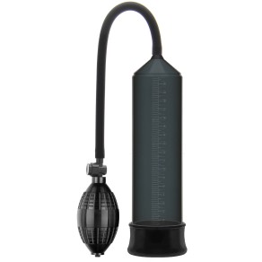Вакуумная помпа для мужчин «Erozon Penis Pump»с грушей, цвет черный, Erozon PM001-2, длина 24.5 см., со скидкой