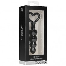 Анальная елочка «Anal Love Beads», цвет черный, Shots Media OU501BLK, длина 15.3 см.