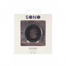 Черное эрекционное кольцо «Sono N0.39», Shots SON039BLK, бренд Shots Media, диаметр 5.5 см., со скидкой