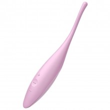 Перезаряжаемый точечный вибромассажер «Twirling Joy», цвет розовый, Satisfyer Vibes 4009674PNK, длина 17.8 см., со скидкой