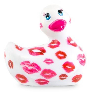 Вибратор-уточка для клитора «I Rub My Duckie 2.0», бело-розовый, Big Teaze Toys E29015, цвет мульти, длина 7.5 см.