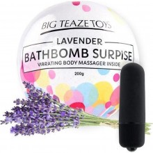 Бомба для ванны с ароматом лаванды и вибропуля «Lavender Bath Bomb Surprise», Big Teaze Toys E29022, из материала пластик АБС, длина 5.5 см., со скидкой