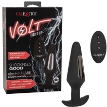 Черная анальная пробка с электростимуляцией «Volt Electro-Flare», California Exotic Novelties SE-4310-35-3, бренд CalExotics, длина 14.5 см., со скидкой