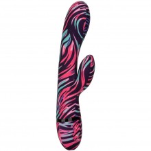 Вибромассажер для женщин с клиторальным стимулятором «Naughty bits menage a moi dual wand», California Exotic Novelties SE-4410-35-3, бренд CalExotics, цвет мульти, длина 21 см.