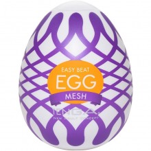 Мастурбатор-яйцо из новой коллекции «Wonder Mesh», Tenga KAZ970872, из материала TPE, цвет белый, длина 6.1 см., со скидкой