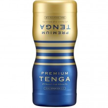 Мастурбатор тенга премиум «Tenga Premium Dual Sensation Cup», KAZ973316, из материала TPE, цвет белый, длина 15.5 см., со скидкой