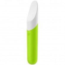 Мощная вибропуля «Ultra Power Bullet 7», цвет зеленый, Satisfyer J2018-159-1, длина 13.4 см.