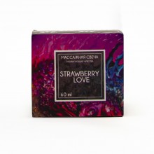 Свеча массажная «Strawberry Love Стм», 60мл, Pink Rabbit ez-01, из материала масляная основа, 60 мл.