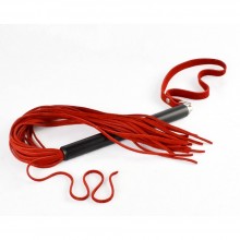 Красная велюровая плеть «Mix »с черной рукоятью, СК-Визит Ситабелла 4212-2в, из материала кожа, длина 47 см., со скидкой
