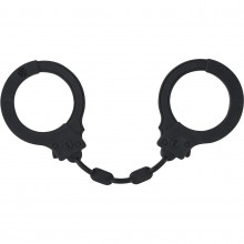 Безопасные силиконовые наручники черного цвета «Party Hard Suppression», Lola Games 1167-01lola, цвет черный, длина 30 см., со скидкой