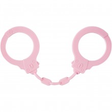 Розовые силиконовые наручники «Party Hard Suppression», Lola Games 1167-03lola, цвет розовый, длина 30 см., со скидкой