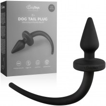 Небольшая пробка с хвостом собаки «Dog Tail Plug Pointy», EasyToys ET322BLK, из материала силикон, длина 26 см.