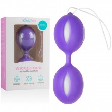 Шарики для тренировок «Wiggle Duo Kegel Ball», EDC Collections ET468PUR, цвет фиолетовый, длина 19 см., со скидкой