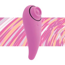 Волновой женский вибромассажер «FemmeGasm» цвет розовый, FeelzToys FLZ-E31116, из материала силикон, длина 14 см., со скидкой