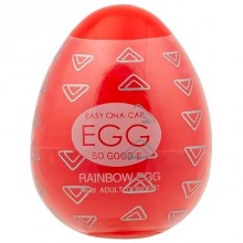 Мастурбатор-яйцо «OYO Rainbow Red», цвет красный, OYO OYO-REG02, из материала TPE, длина 6.5 см., со скидкой