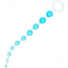 Голубая анальная цепочка с кольцом, OYO OYO-SKN-ANL033 Blue., длина 30 см.