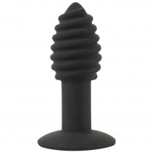 Анальная вибропробка «Twist Butt Plug», цвет черный, Orion 5515030000, коллекция Black Velvets, длина 10.7 см., со скидкой