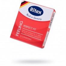 Презервативы «Ritex FEELING №3», анатомической формы с накопителем, 18,5 см, Ritex 2003, из материала латекс, со скидкой