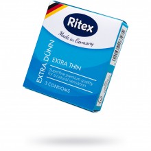 Презервативы «Ritex extra dnn №3», ультра тонкие, 18 см, Ritex 2004, из материала латекс, со скидкой
