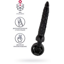 Насадка на пенис для двойного проникновения, с вибрацией, OEM No Name 351039, цвет черный, длина 24 см., со скидкой