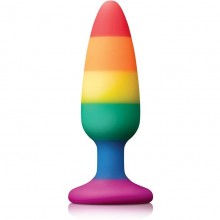 Разноцветная анальная втулка «Rainbow Anal Plug medium», 14 см, Dream toys 21743, из материала силикон, цвет мульти, длина 14 см.