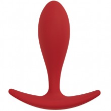 Анальная пробка «Lito» с ограничителем, размер S, цвет бордовый, Le Frivole Costumes 06133 S, из материала силикон, длина 7.3 см., со скидкой