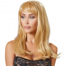 Парик цвета блонд с косой челкой, длина 45 см, 7717080000, бренд Cottelli Collection, из материала полиэстер, длина 45 см.