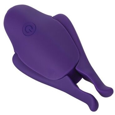 Фиолетовые виброзажимы для сосков «Nipple Play Rechargeable Nipplettes», California Exotic Novelties SE-2589-55-2, бренд CalExotics, из материала пластик АБС, длина 7 см., со скидкой