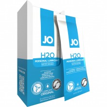 Набор саше классических лубрикантов на водной основе «JO H2O», 10 мл, 12 штук, System Jo JO40688, из материала водная основа, длина 65 см.