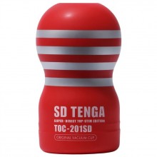 Мастурбатор «SD Original Vacuum Cup», цвет красный, Tenga TOC-201SD, из материала TPE, длина 12 см., со скидкой