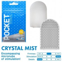 Ручной компактный мастурбатор «Pocket Crystal Mist», цвет белый, Tenga POT-005, из материала TPE, длина 7.5 см., со скидкой