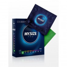 Классические латексные презервативы «My.«Size PRO», размер 47 мм, упаковка 3 шт, R&S Consumer Goods GmbH 143171, цвет прозрачный, длина 16 см., со скидкой
