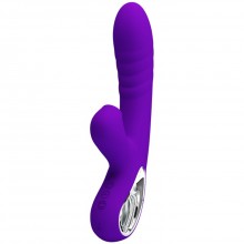 Фиолетовый вибратор «Jersey» с вакуумной стимуляцией, Baile BI-014833, из материала силикон, коллекция Pretty Love, длина 21.8 см., со скидкой