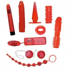 Набор вибростимуляторов «Red Roses Set» из 9 предметов, Orion 5609360000, из материала ПВХ, цвет красный, со скидкой