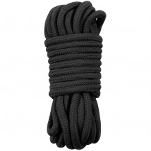 Хлопковая веревка для любовных игр, черная, 10 метров, LoveToy FT-001A-03, цвет Черный, длина 10 см., со скидкой