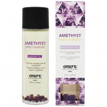 Органическое массажное масло с аметистом «Amethyst Sweet Almond», 100 мл, Exsens D882270, 100 мл., со скидкой