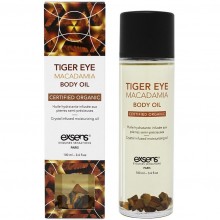 Органическое массажное масло с камнями «Tiger Eye Macadamia», 100 мл, Exsens D882478, 100 мл., со скидкой