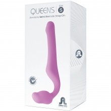 Женский безремневой страпон «Queens S», цвет розовый, Adrien Lastic 20723, из материала силикон, длина 18 см., со скидкой