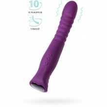 Гибкий ребристый вибратор «LUPIN», материал силикон, цвет фиолетовый, ToyFa 457711, длина 22 см., со скидкой