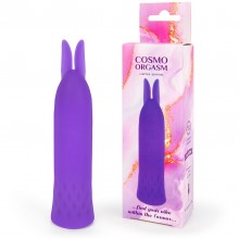 Фиолетовый вибростимулятор в форме зайчика «Cosmo Orgasm», Bior Toys csm-23159, из материала силикон, длина 10.5 см., со скидкой