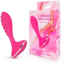 Розовый фигурный вибростимулятор для G-массажа «Cosmo Orgasm», Bior Toys csm-23160, из материала силикон, длина 16 см., со скидкой
