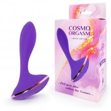 Фиолетовый вибростимулятор точки G «Cosmo Orgasm» с широким основанием, 15.5 см,, из материала силикон, длина 15.5 см., со скидкой