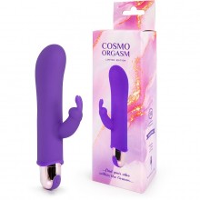 Фиолетовый мини-вибратор «Cosmo Orgasm»с клиторальным зайчиком для двойного наслаждения, 10 режимов вибрации, Bior Toys csm-23167, длина 14 см., со скидкой
