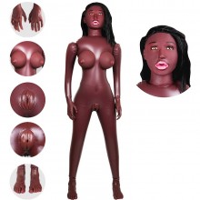 Кукла с вибрацией Лионелла «Pretty Doll», с тремя отверстиями, длина 150 см, Bior Toys EE-10277, цвет коричневый, 2 м., со скидкой