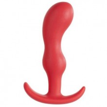 Анатомический анальный плаг «Smiling Butt Plug», цвет красный, материал силикон, NMC NMC2-F06E076A00-008, длина 8 см., со скидкой