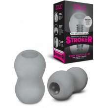 Двусторонний мастурбатор «Mini Double Bubble Stroker», цвет серый, длина 8 см, ZOLO-6025, из материала TPR, длина 8 см., со скидкой