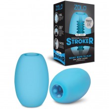 Двусторонний мастурбатор «Mini Bubble Stroker», цвет голубой, материал тпр, ZOLO-6028, из материала TPR, длина 8 см., со скидкой