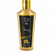 Сухое массажное масло с ароматом экзотических фруктов «Huile Massage Oil Exotic Fruit», объем 30мл, Plaisir Secret 826076Fruit, 30 мл., со скидкой