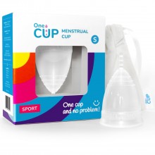 Прозрачная менструальная чаша «OneCUP SPORT», размер S, OC94, длина 6.8 см., со скидкой